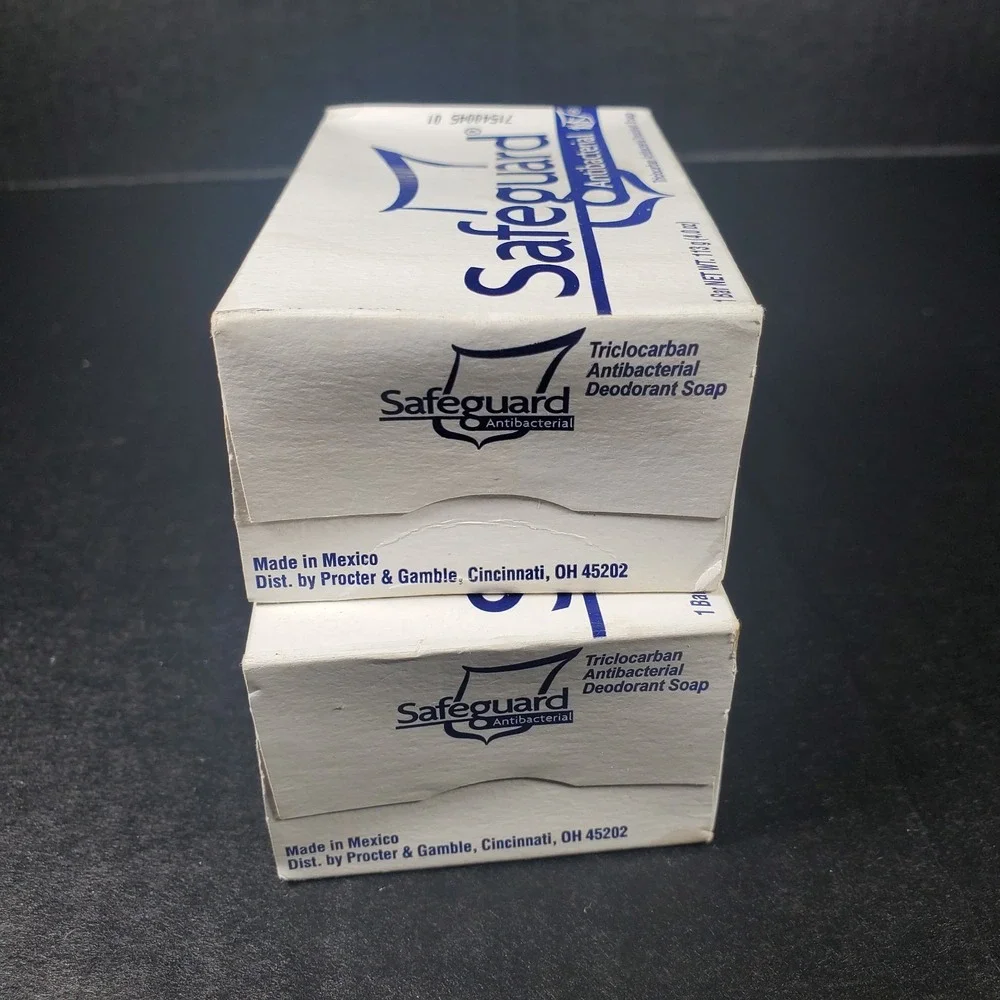 SafeGuard Antibacterial Deodorant Bar Soap 4oz, 2‎ Pack *With TRICLOCARBAN*